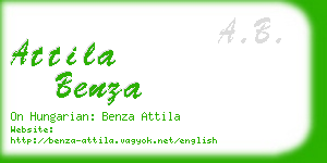 attila benza business card